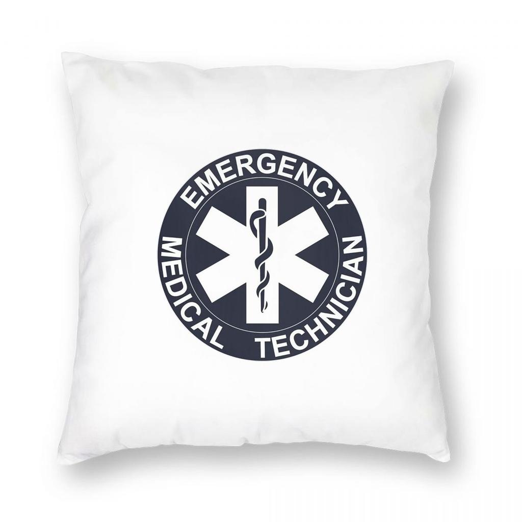 Emt Star Of Life  Square Pillowcase Pillow Cover Cushion Throw Pillow for Home Sofa Living Room