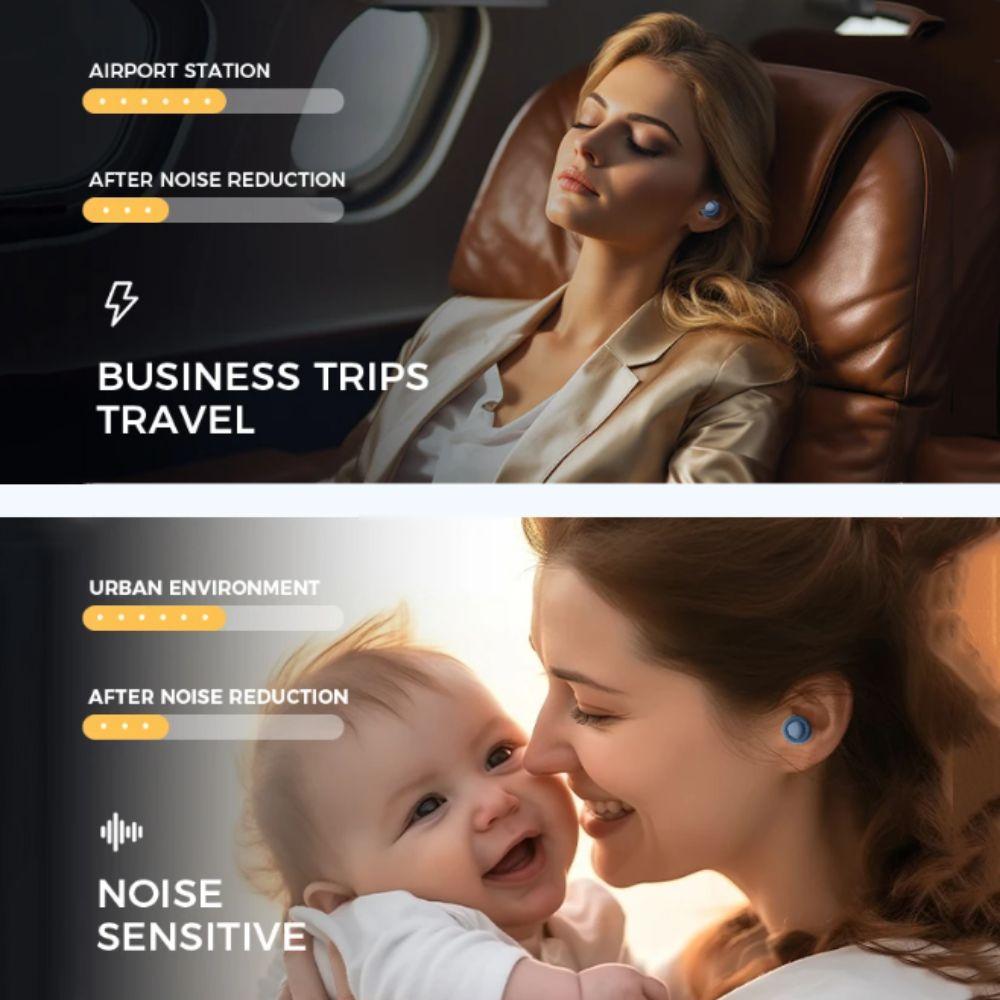 Waterproof Feature Noise Cancelling Earplugs Soft Texture Soundproof Earplugs Noise Reduction