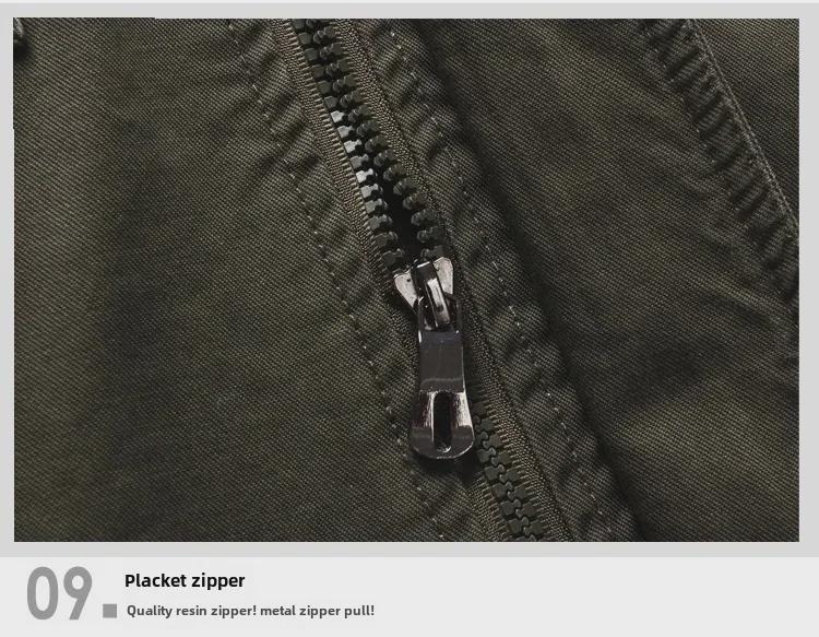 Chaqueta informal estilo militar para hombre: traje de vuelo de talla grande para deportes al aire libre y trabajo.