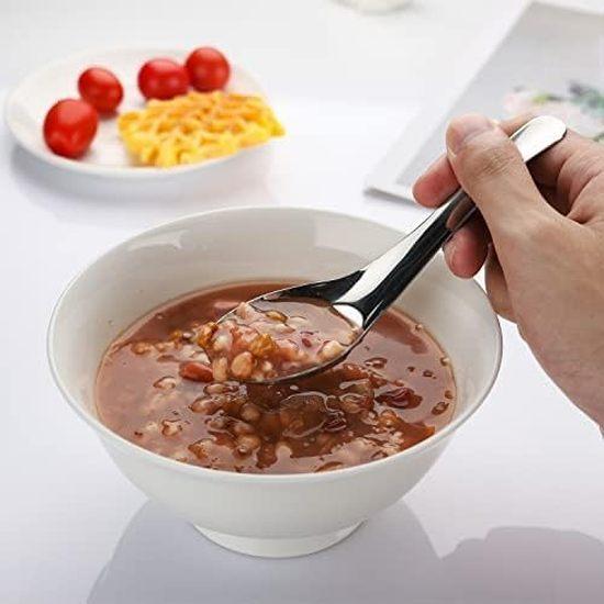 12Pcs Soup Spoons Stainless Steel Dinner Spoons Set of 12 Chinese Soup Spoon Mirror Polished Asian Soup Spoons for Bouillon4