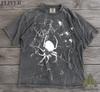 Spinnennetz Comfort Colors® T-Shirt, Gotisches Arachniden-Shirt, Gewaschenes Vintage 90er Jahre Halloween-T-Shirt, Dunkles Grunge Spukhaftes Grafik-Shirt