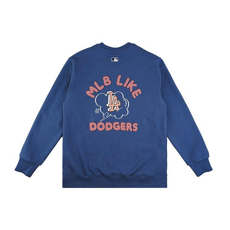 MLB Trendy Clothing Sweatshirts Unisex Blue Crew Neck Moderate Regular 31MT02041-07U