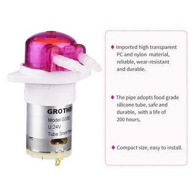 Bomba peristáltica GROTHEN Bomba dosadora Mini bomba líquida autoescorvante Bomba de água Tubo de silicone para