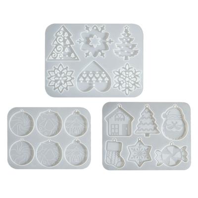 Food Safe Hollow Christmas Tree Mould for Handmade Pendants Holiday Decorations and Gift