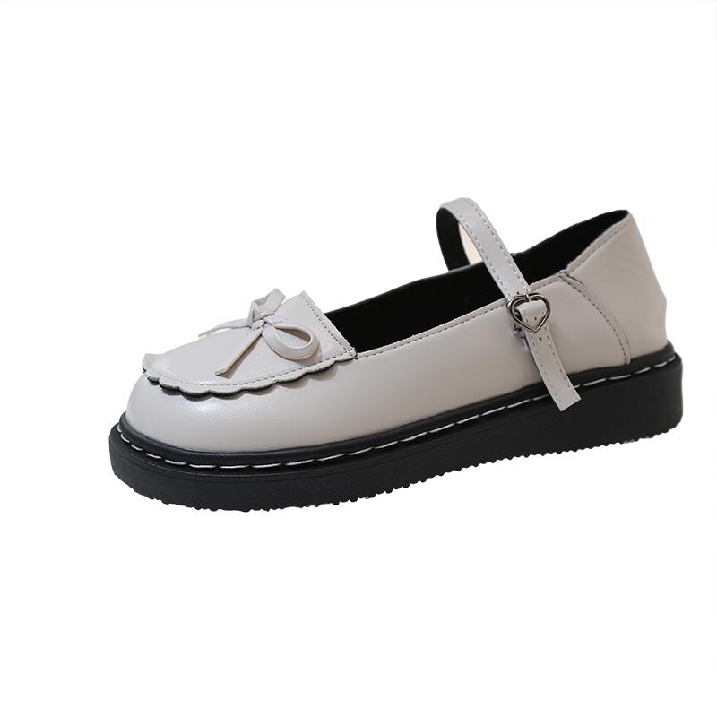 

Butterfly Mary Jane Shoes brown Retro uniform shoes loafers Summer Buckle Strap College Style jk small leather shoes 35