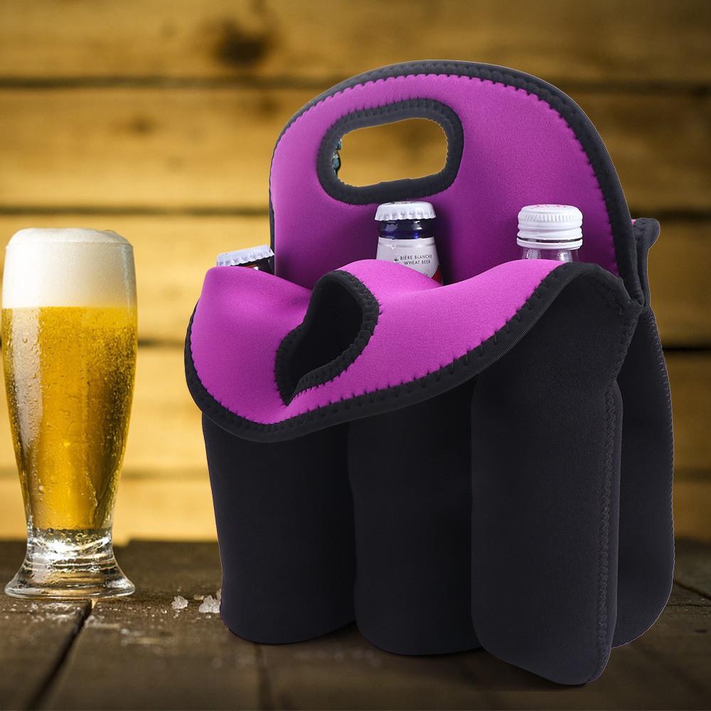 6 Bottles Can Carrier Tote Neoprene Beer Carrier Tote Bag Beer Bottle Holder Wine Accessories