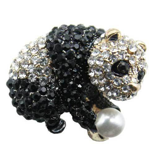 

Милая брошь панда со стразами сплав корсаж мультяшная панда полная бриллиантовая булавка универсальная одежда женская корсаж булавка