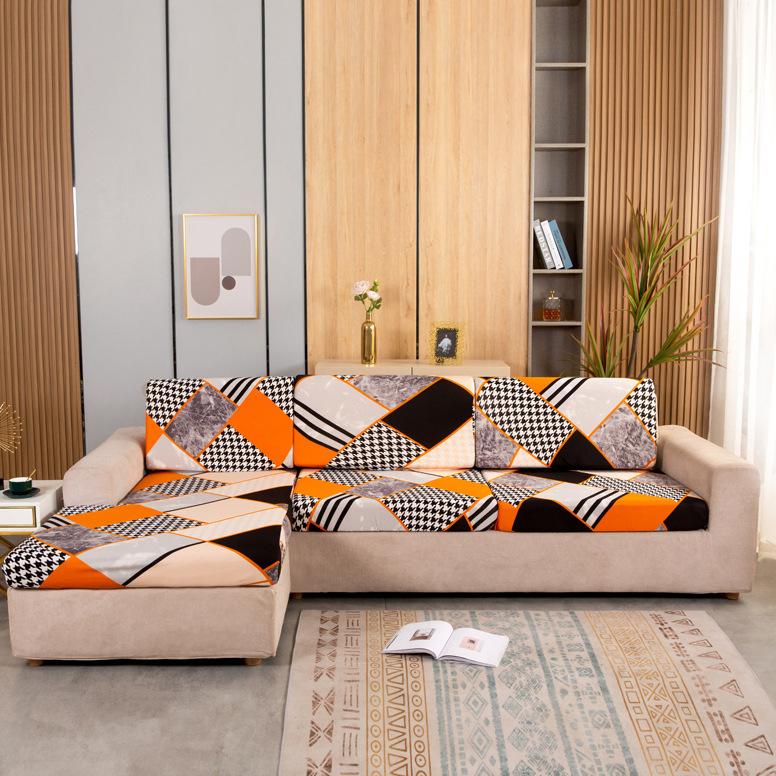 Эластичный чехол для подушки дивана с принтом, универсальный, для всех сезонов, летние эластичные чехлы для сидений в гостиной, защитный чехол 1 шт. Normal Size (S)-1PC