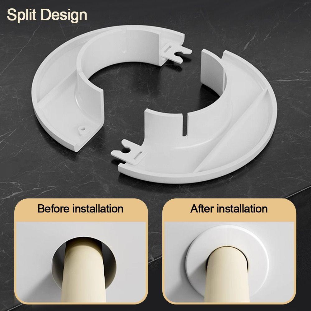 New Plastic Air Conditioning Pipes Cover Split Type White Wall Decorative Cover Hole Cover Plug Cable Entry