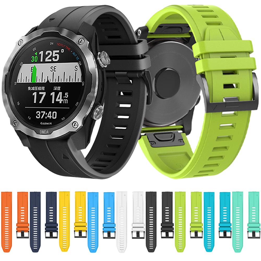 

Быстросъемный силиконовый ремешок для Descent Mk2/Mk2i/Mk1/G1 Epix Gen 2 MARQ/Enduro Band 22 мм 26 мм спортивный браслет замена наручного браслета For Descent Mk2