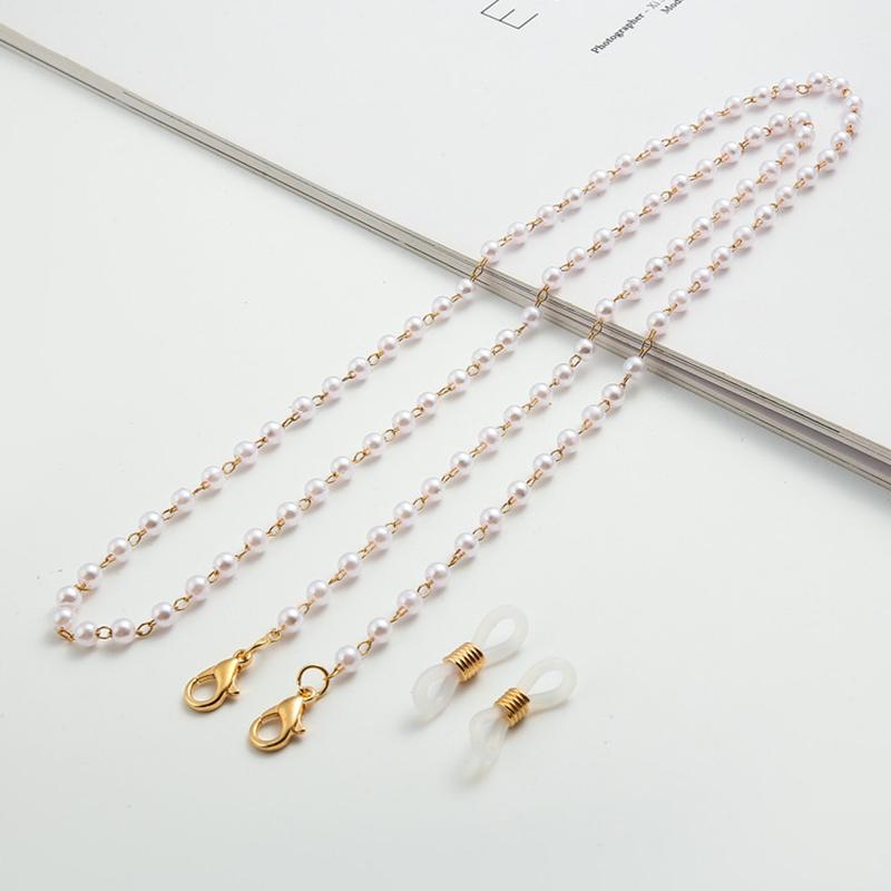 Sunglasses Masking Chains For Women Acrylic Pearl Crystal Eyeglasses Chains Lanyard Glass New Fashion Jewelry Wholesale