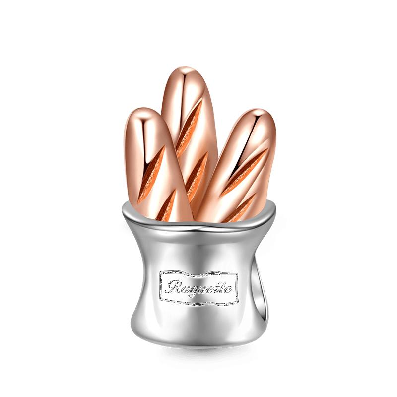 Latest Copper Love Rubik'S Cube Cake Cup Battery Charm Pendant Bead Fit For Original Bracelet Diy Women'S Boutique Jewelry