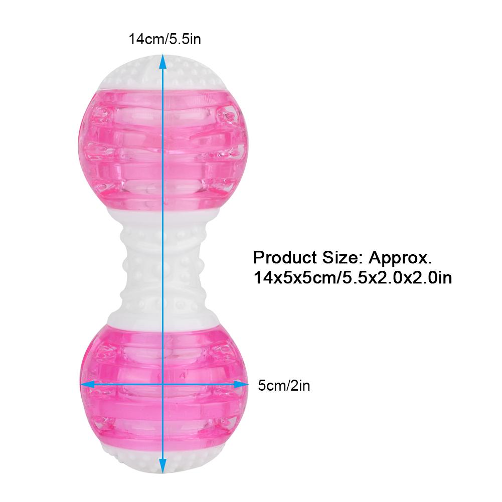 Zwierzę Odporne na Ugryzienia Trwałe Gryzaki Kształt Sztangi Dźwięk Molar Czyszczenie Zębów Zabawki