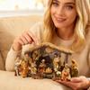 12Pcs Resin Nativity Crib Figurines Festive Nativity Figurine Christmas Manger Nativity Set Tabletop Nativity Statue Ornament