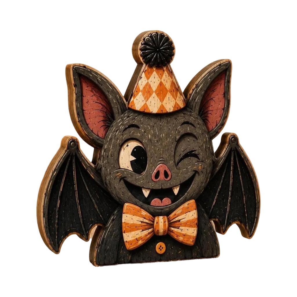 Double-Sided Printed Halloween Wooden Tabletop Decoration for Home Fall Decor