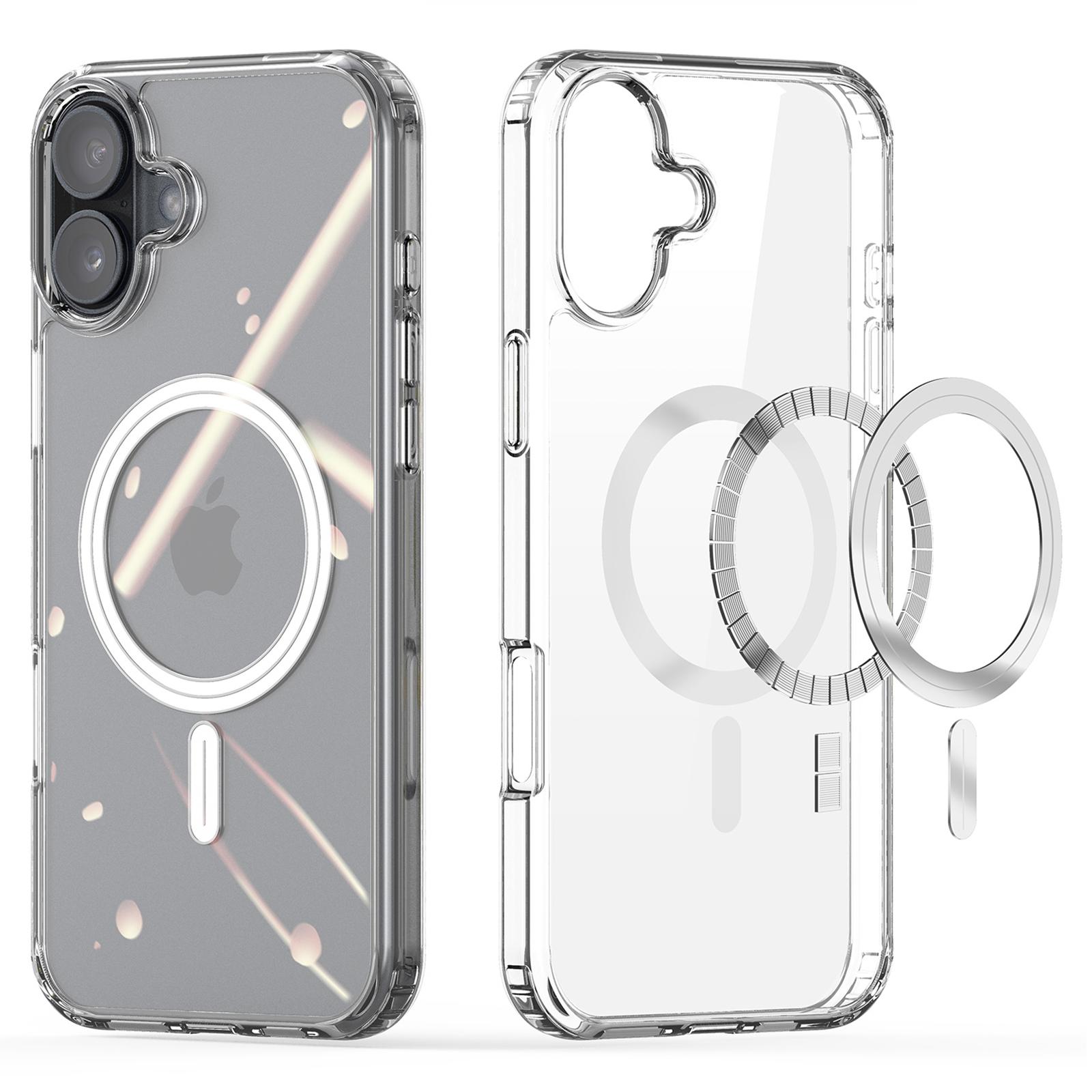 

DUX DUCIS Clin Series for iPhone 16 Plus Magnetic Case Anti-Scratch Clear PC+TPU Phone Cover A