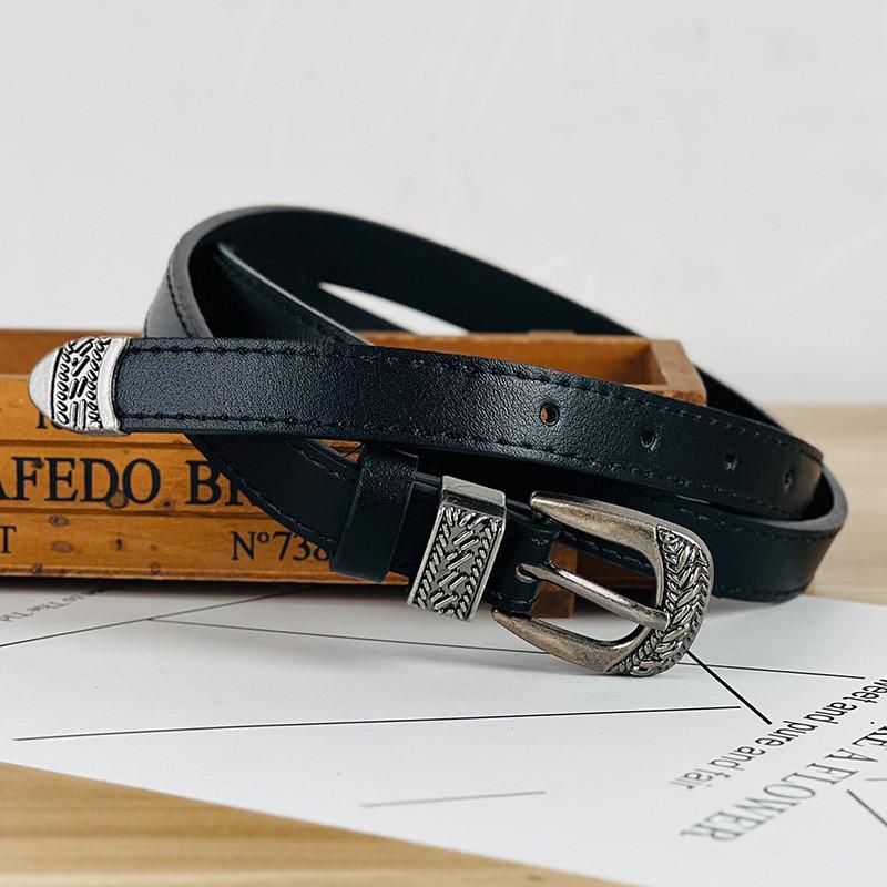 Retro Women Vintage Decorative Jeans Strap Buckle Waistband Streetwear Casual