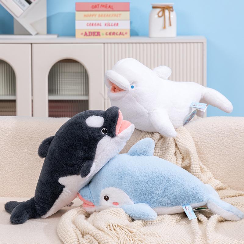 Joyful Ocean Series: Beluga, Seal, Shark, Dolphin Plush Dolls
