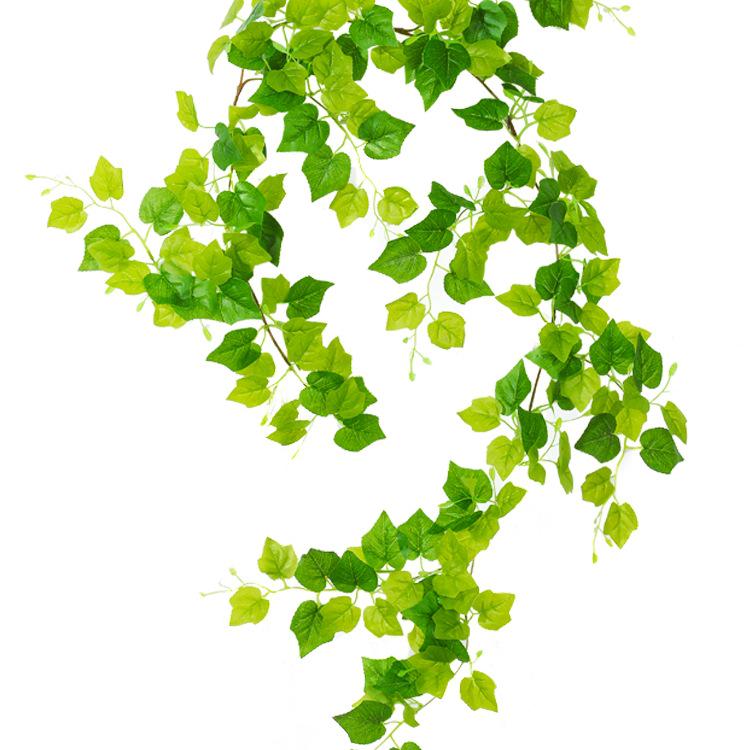 Artificial Rattan Vines for Pipe and Ceiling Decoration - Fake Green Leaves