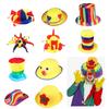 Amusement Park Clown Hat Carnival Men Circus Vintage Hat Party Flat Top Show Style Top Bonnet Men Cosplay Party Hat
