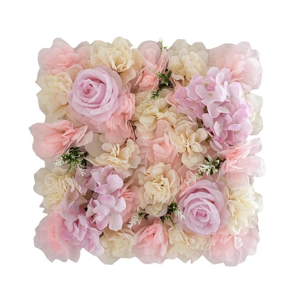 30cm Artificial Rose Flower Wall Panel Wedding Bridal Baby Shower Party DIY Square 3D Floral Wall Backdrop Decoration Photo Prop