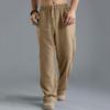 Men's Large Size Straight Trousers Loose Trend Casual Trousers Linen Breathable Sports Trousers Man