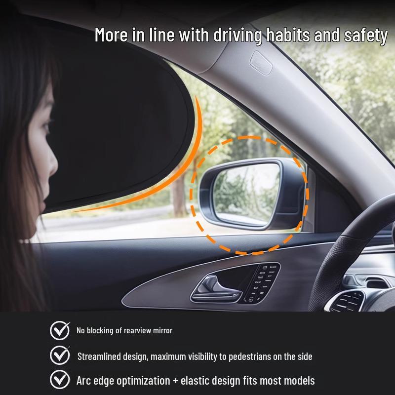Cortina de malla electrostática para parasol de coche (una pieza)