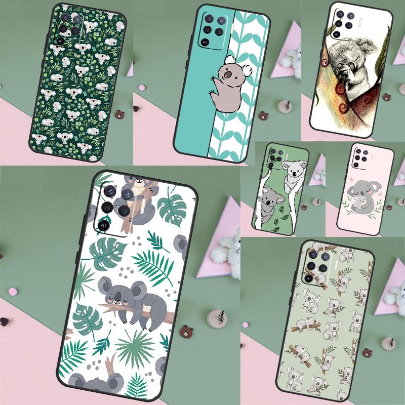 Cartoon Painting Animal Koala Phone Case For Oppo A80 A78 A98 A40 A60 A18 A38 A58 A15 A17 A77 A74 A94 A54 A57S A16 A76 A96