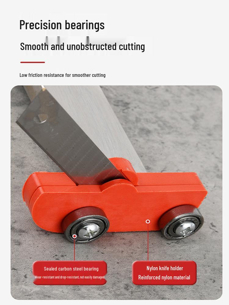 Multi-Functional Gypsum Board Cutter with Folding Handle and Dust-Free Stainless Steel Blade