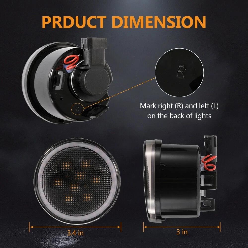 Jeep Wrangler Yellow Grille Daytime Running Light Strip