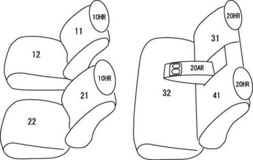 Clazzio Dualis Seat Cover Clazzio Quilted Black X Blue Stitch EN-5275 [15ENB5275E]