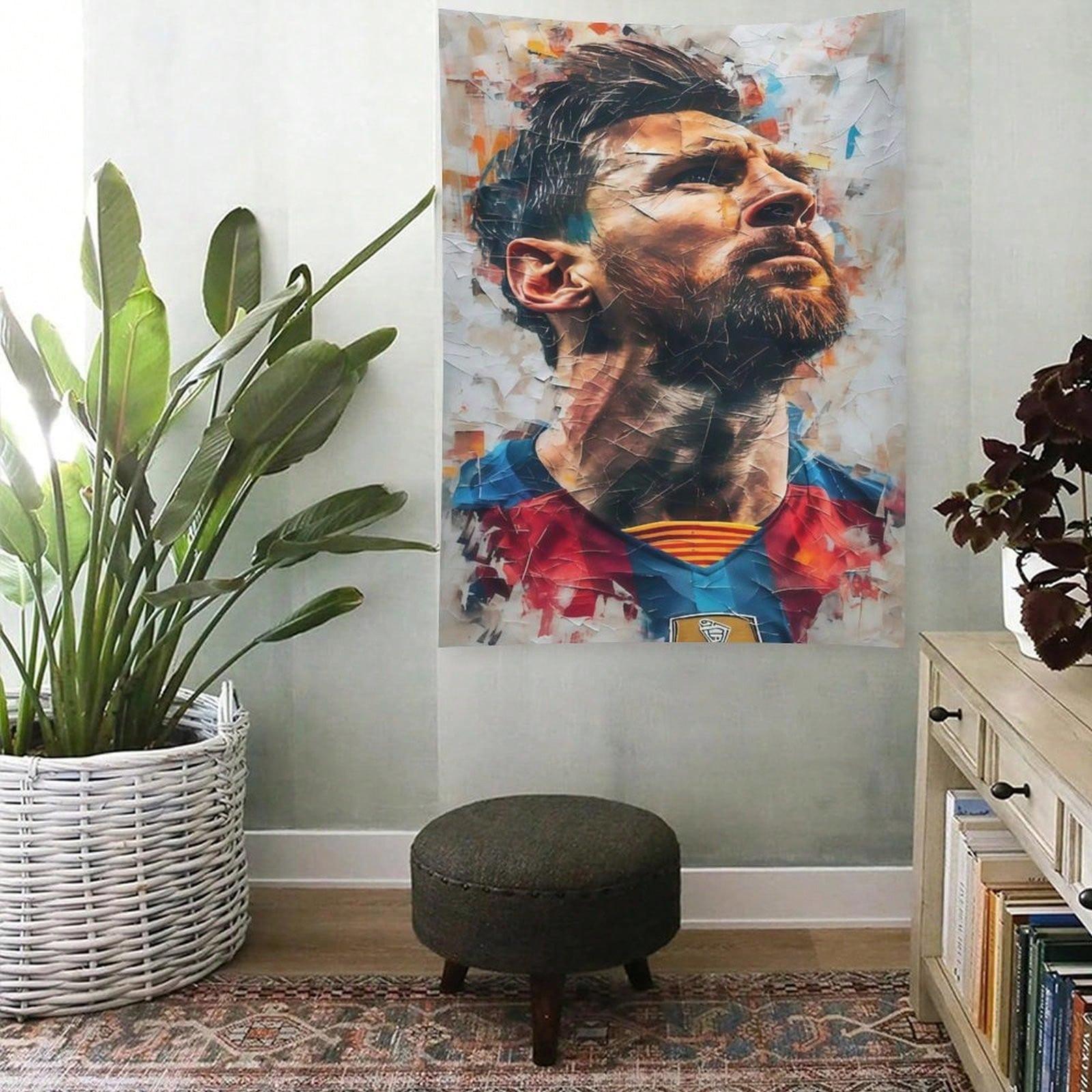 

Football Star Messi Tapestry Flags Banner Real Madrid Fans Merengues Liga Champions Soccer Durable Indoor Outdoor 74x94cm(29x37in)