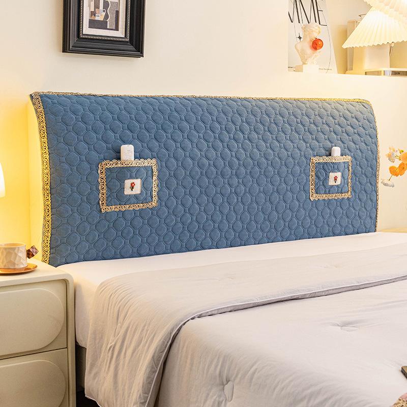 New Style Thickened Quilted Headboard Cover Soft Comfortable Elastic Skin-Friendly Little Red Flower Chenilleheadboaed Cover