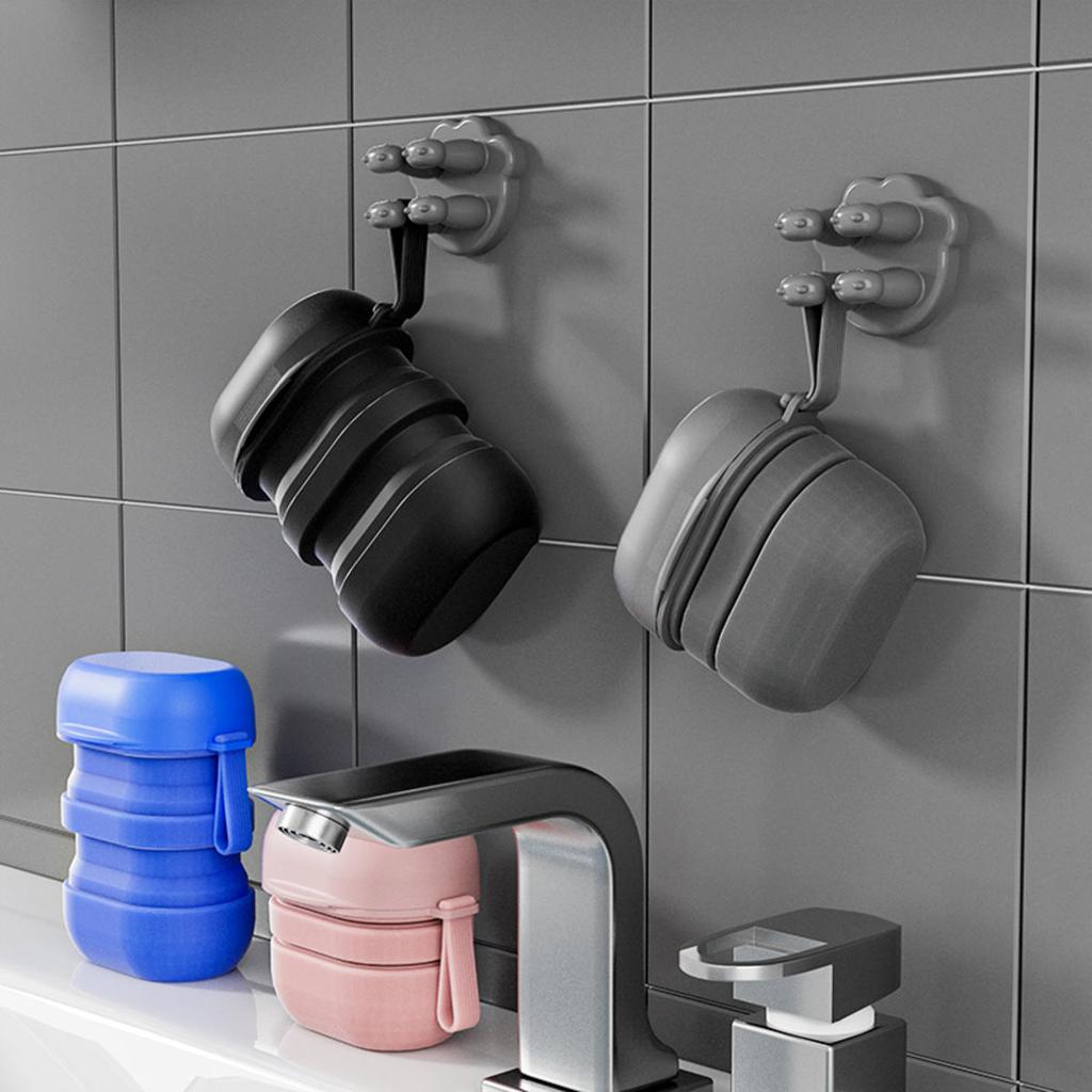 Folding Multifunctional Drainable Portable Travel Soap Box Silicone Soap Dish Punch-Free  Holder