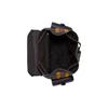 Coach Brown Signature Canvas Leather Trim Large Flap Backpack with Side Pockets for Daily Use