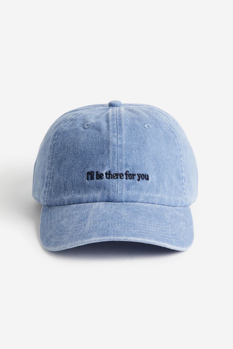 

Хлопковая кепка с вышивкой HM, голубая I ll Be There