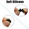 Double Flange Ear Tips Replacement Earphone Tips for Beats Studio Buds Beats Earbuds Beats Fit Pro 6 Pairs Black