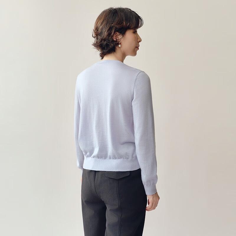 Hermens Women's Round Neck Jacquard Wool Sweater