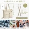 Dakuly Canvas Tote Large Capacity with Bottom Shoulder Solid Color Canvas Tote with Perfect for Overnight or Beige Men's Bag, Panel, Women's Bag,