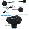 Zestaw słuchawkowy Bluetooth do kasku motocyklowego, bezprzewodowy zestaw głośnomówiący, stereofoniczny, wodoodporny, z głośnikiem do odtwarzania muzyki