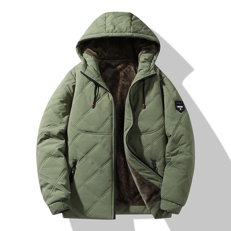 Winter Hooded Windproof Thickened Warm Cotton-padded Clothes Casual Commuting Loose Coat Flow Versatile Velvet Cotton Clothes