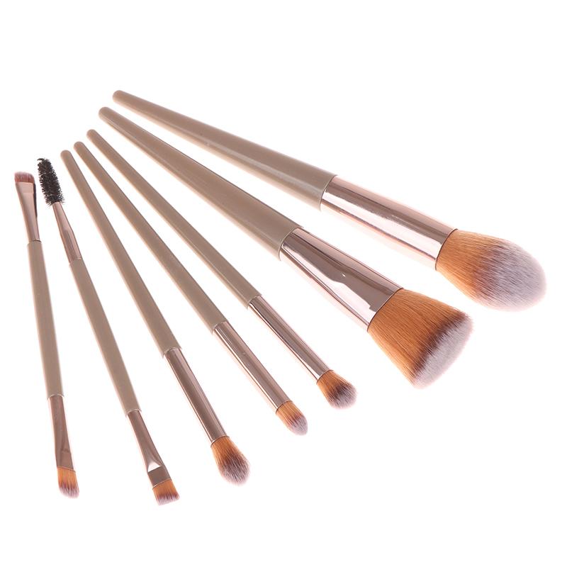 7Pcs Makeup Brushes Set Face Eyes Make Up Brush Eyelash Eyeshadow Eyebrow Eyeliner Foundation Powder Blush Highlight Lips Brush