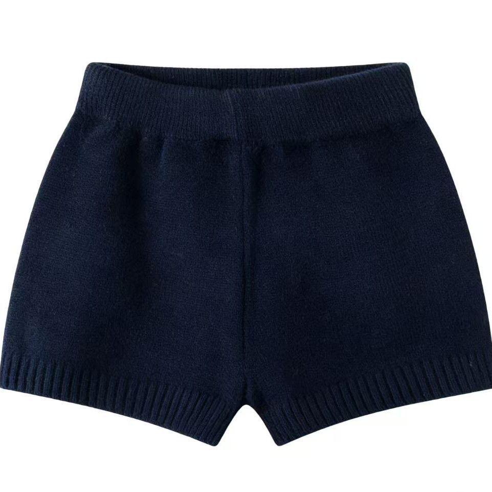 

Spring Light-Colored Casual Knit High-Waisted Shorts in Black 4XL (160-180 jin)