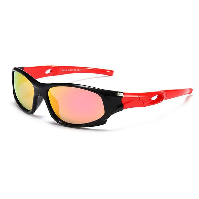 Sportowe okulary przeciwsłoneczne dla dzieci z polaryzacją Kolorowe soczewki Ochrona przed promieniowaniem UV Modne dla dzieci okulary dla chłopców i dziewcząt Silikonowe okulary ochronne