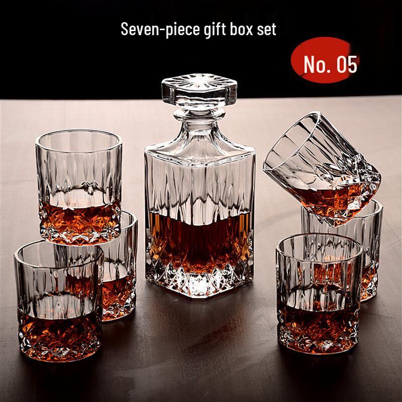 OLOEY 7-Piece Whiskey Glassware Set