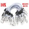 10PC 18" Heavy Duty Bungee Cords 18 Inch CAL-HAWK BRAND Thick Tie Downs W/ Hooks