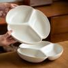 Three-Compartment Ceramic Dinner Plate