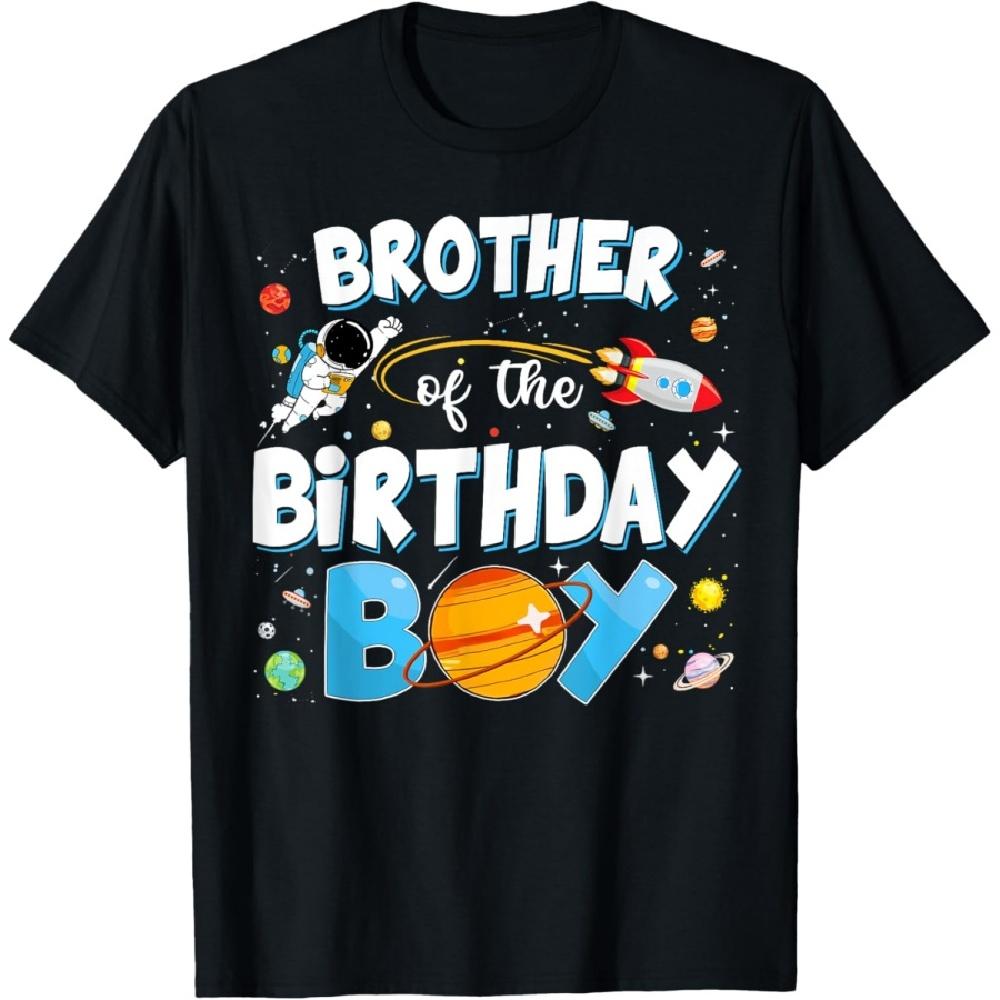 

Brother Of The Birthday Boy Astronaut Family Space Planets T-Shirt XXXXXL чёрный