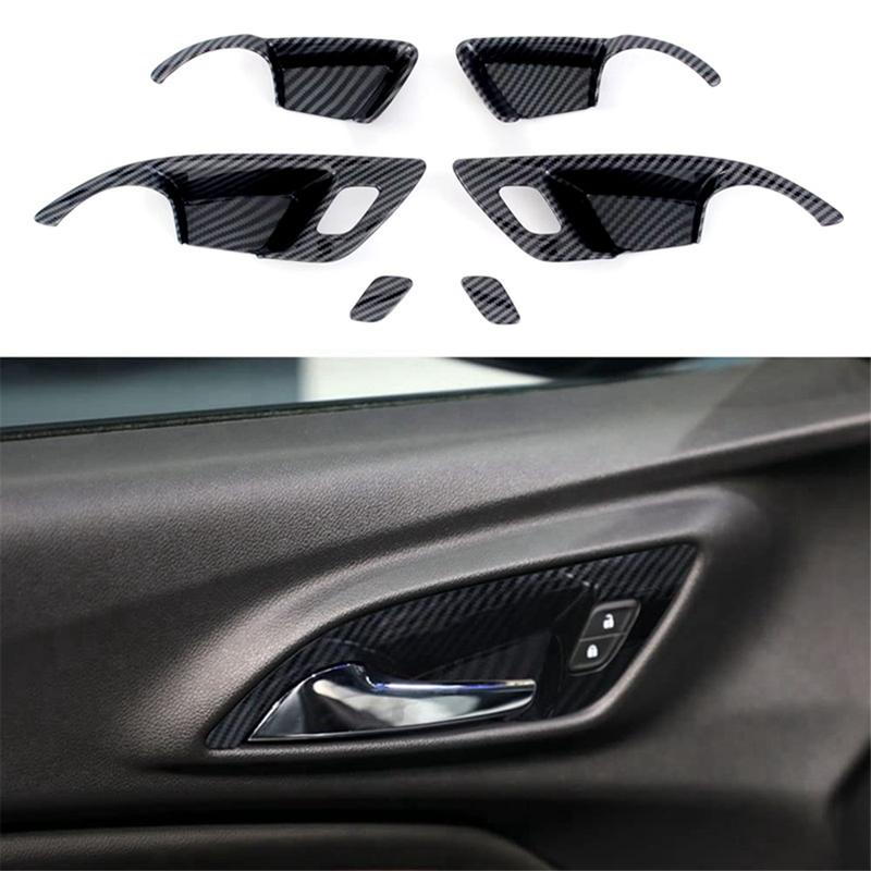 For Chevrolet Trax Seeker 2024 Car Inner Door Bowl Frame Cover Trim Accessories - ABS Carbon Fiber
