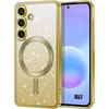 Case for Samsung Galaxy A57 5G, Glitter Anti-Scratch Protection with Magnetic Ring - Gold